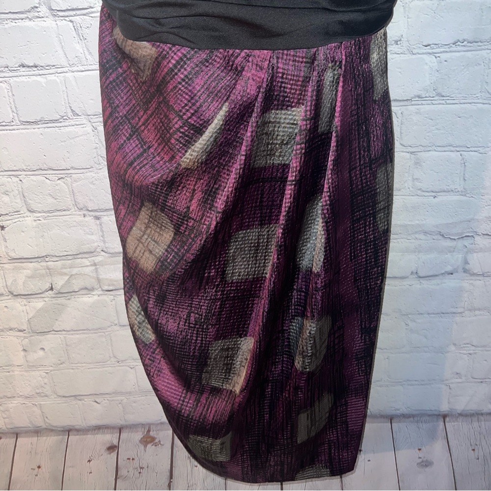 max and cleo purple & black dress size 6 - Picture 3 of 7